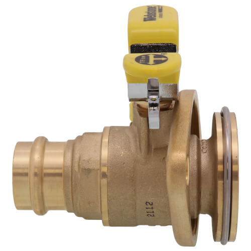 Main product image of 1" Press High Velocity Full Port Brass Uni-Flange Isolator Flange w/ Multi-Function Drain & Rotating Flange (LF)
