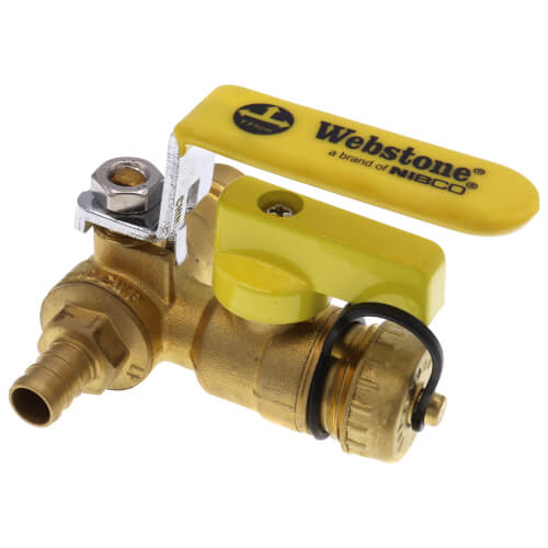 1/2" PEX Crimp x Press Full Port Brass Isolation Ball Valve w/ Pro-Pal Drain (Lead Free)