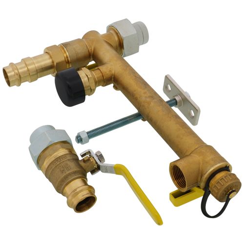 Main product image of 3/4" FIP Union x Press Pro-Pal Water Heater Valve Kit (w/ Dielectric Expansion Tank Service Valve, Ball Valve, Vacuum Relief Valve)