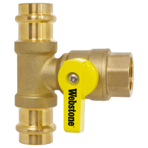 Main product image of 1/2" FIP x 3/4 Press Run Brass Ball Valve
