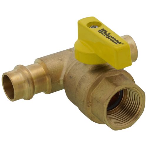 Main product image of 3/4" FIP x 1/2" Press Run Pro-Pal T-Valve Full Port Forged DZR Brass Ball Valve w/ Integrated Tee Fitting, Adjustable Packing Gland & Reversible Handle (LF)