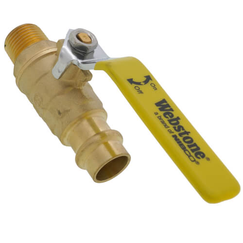 H82706W stone H82706W 11/2" Brass Ball Valve, Press x MIP