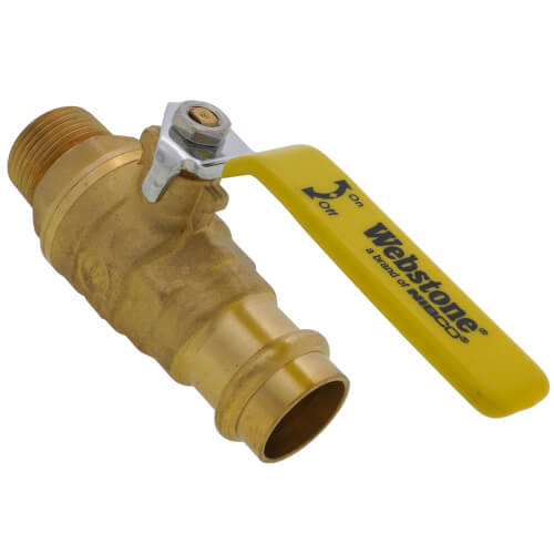 Main product image of 3/4" Press x MIP Full Port Forged DZR Brass Ball Valve w/ Reversible Handle & Adjustable Packing Gland (Lead Free)