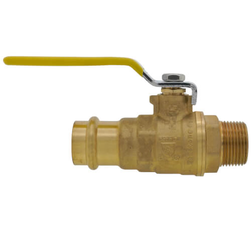 Main product image of 3/4" Press x MIP Full Port Forged DZR Brass Ball Valve w/ Reversible Handle & Adjustable Packing Gland (Lead Free)