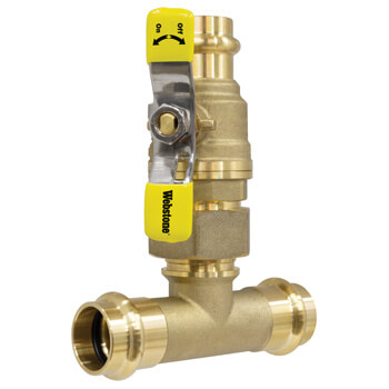 Main product image of 1/2" Press T-Union Full Port Ball Valve (Lead Free)