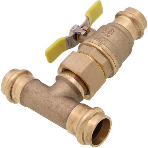 Main product image of 3/4" Press T-Union Full Port Ball Valve (Lead Free)
