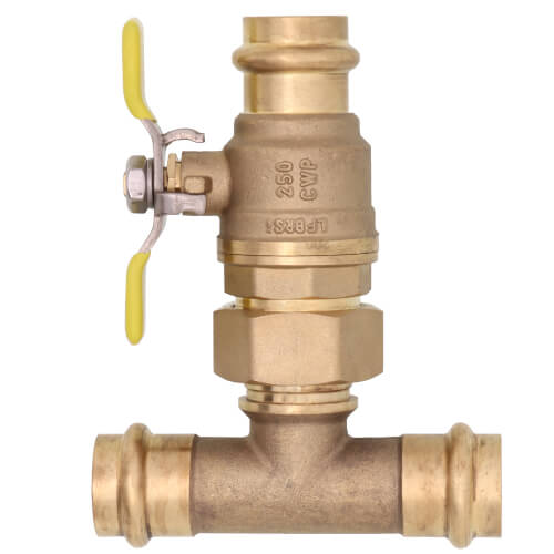 Main product image of 3/4" Press T-Union Full Port Ball Valve (Lead Free)