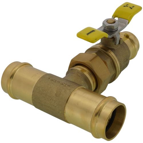 Main product image of 1" x 1-1/4" Press T-Union Full Port Ball Valve (Lead Free)