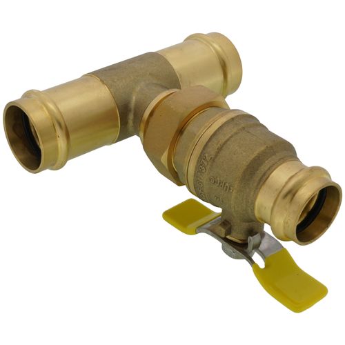 Main product image of 1" x 1-1/4" Press T-Union Full Port Ball Valve (Lead Free)