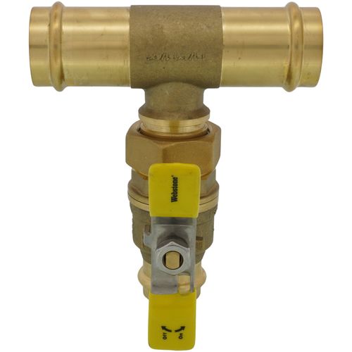 Main product image of 1" x 1-1/4" Press T-Union Full Port Ball Valve (Lead Free)