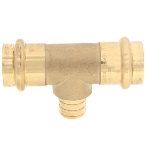 3/4" × 3/4" × 1/2" Press × Press × PEX Crimp Transition Tee (LF)