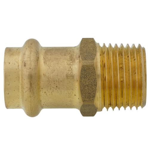 Main product image of 1/2" Copper Press x MIP DZR Brass Transition Adapter (Lead Free)