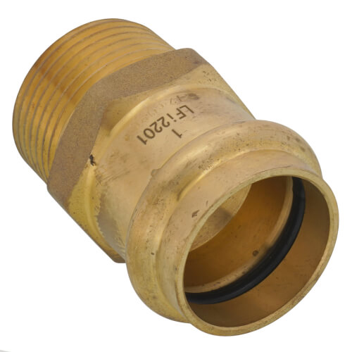 Main product image of 1" Copper Press x MIP DZR Brass Transition Adapter (Lead Free)