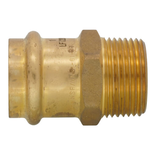 Main product image of 1" Copper Press x MIP DZR Brass Transition Adapter (Lead Free)