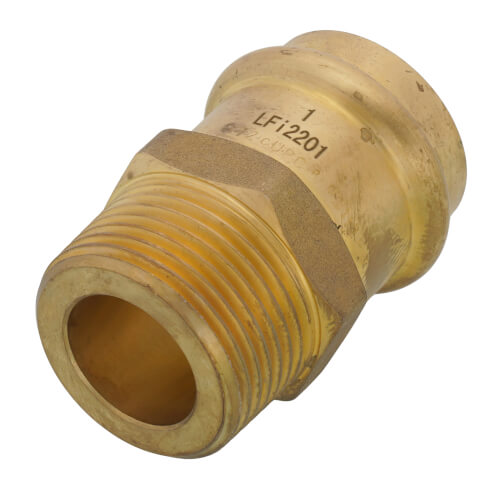 Main product image of 1" Copper Press x MIP DZR Brass Transition Adapter (Lead Free)