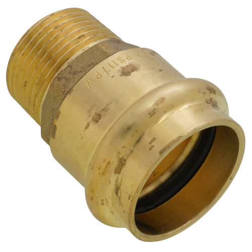 Main product image of 1" Copper Press x 3/4" MIP DZR Brass Transition Adapter (Lead Free)