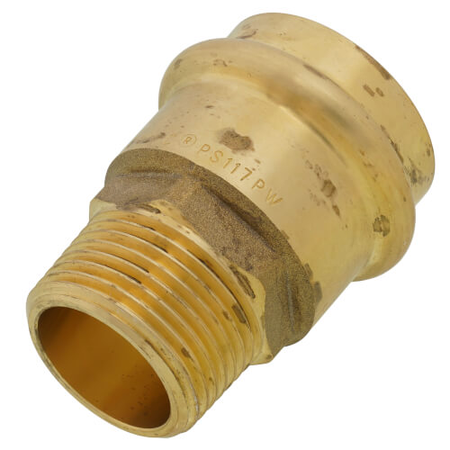 Main product image of 1" Copper Press x 3/4" MIP DZR Brass Transition Adapter (Lead Free)