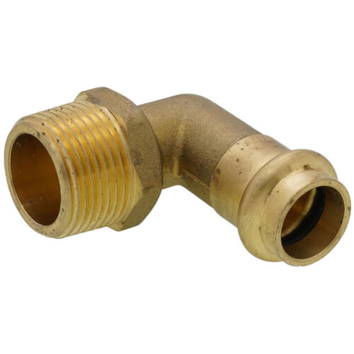 Main product image of 1/2" Copper Press x 3/4" MIP Forged DZR Brass Transition Elbow (Lead Free)