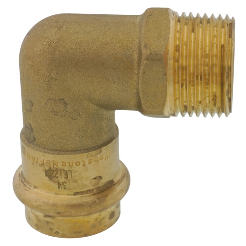 Main product image of 3/4" Copper Press x MIP Forged DZR Brass Transition Elbow (Lead Free)