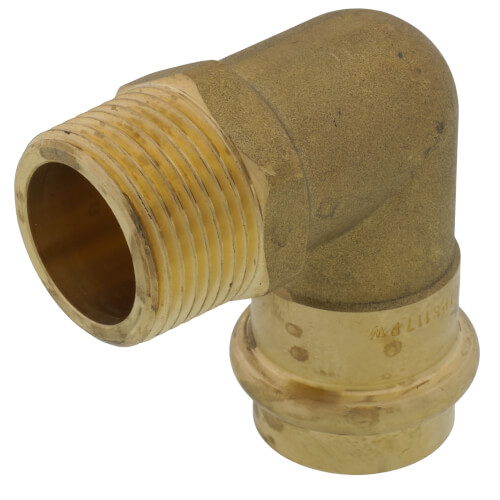 Main product image of 3/4" Copper Press x MIP Forged DZR Brass Transition Elbow (Lead Free)