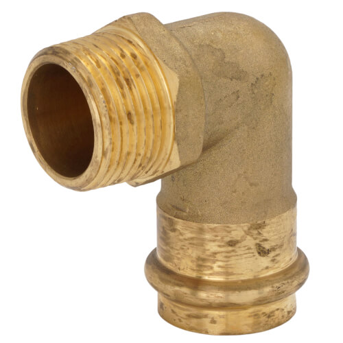 Main product image of 1" Copper Press x MIP Forged DZR Brass Transition Elbow (Lead Free)