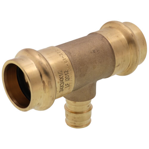 3/4" x 3/4" x 1/2" Press × Press × Expansion PEX Transition Tee (LF)