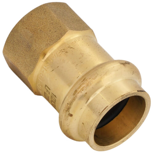 Main product image of 1/2" Copper Press x 3/8" FIP DZR Brass Transition Adapter (Lead Free)