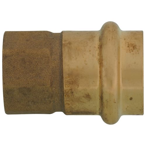 Main product image of 3/4" Copper Press x 1/2" FIP DZR Brass Transition Adapter (Lead Free)