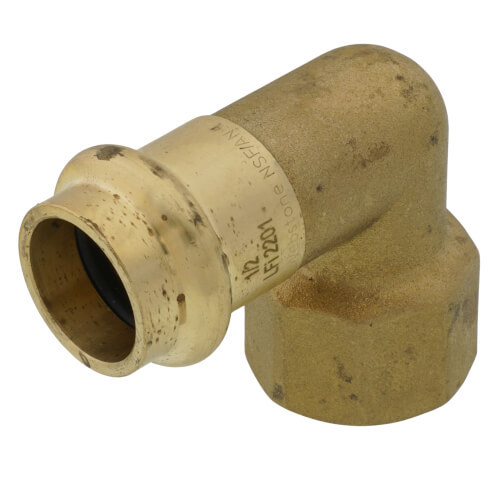 Main product image of 1/2" Copper Press x FIP Forged DZR Brass Transition Elbow (Lead Free)