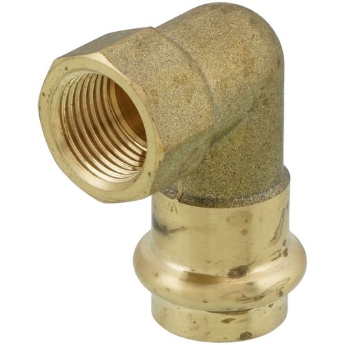 Main product image of 1/2" Copper Press x 3/8" FIP Forged DZR Brass Transition Elbow (Lead Free)