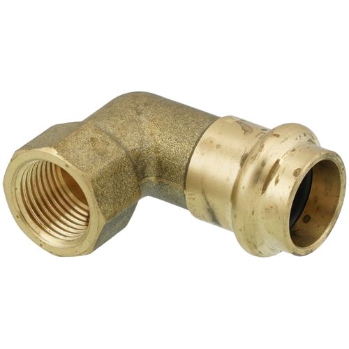 Main product image of 1/2" Copper Press x 3/8" FIP Forged DZR Brass Transition Elbow (Lead Free)