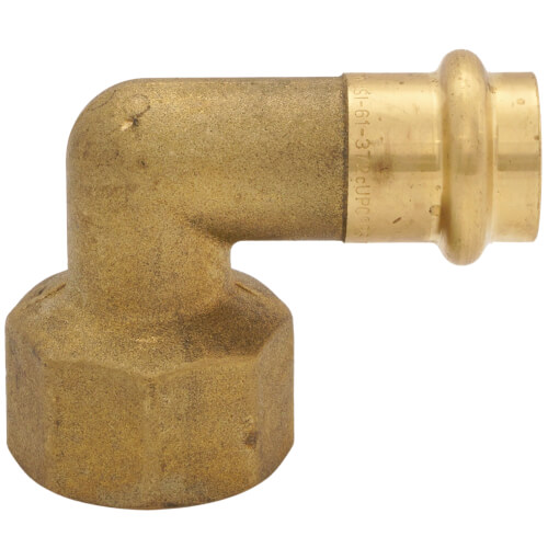 Main product image of 1/2" Copper Press x 3/4" FIP Forged DZR Brass Transition Elbow (Lead Free)