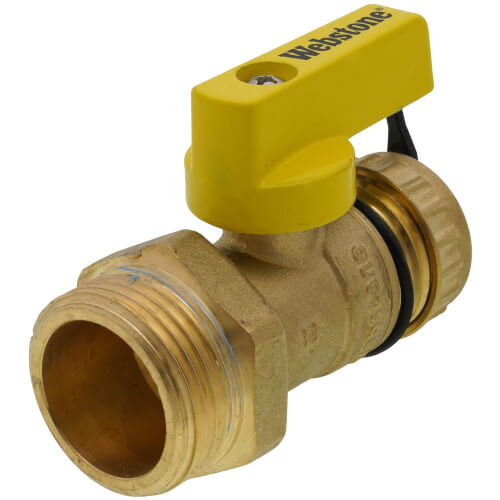 Main product image of 1" G Male Thread x 3/4" Hose Pro-Pal Add-A-Drain Full Port DZR Brass Ball Valve w/ Cap