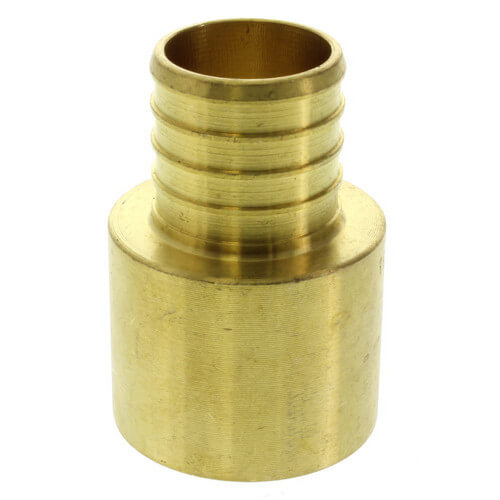 1" PEX x 1" Copper Pipe Brass Adapter (Lead Free)