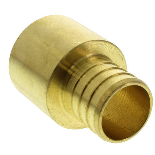 1" PEX x 1" Copper Pipe Brass Adapter (Lead Free)