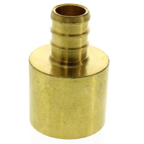 1/2" PEX x 3/4" Copper Pipe Brass Adapter (Lead Free)