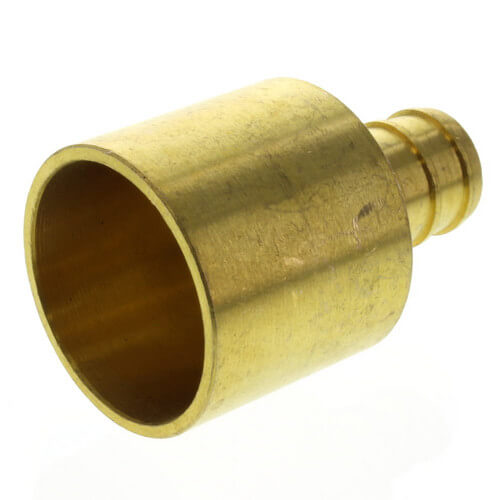1/2" PEX x 3/4" Copper Pipe Brass Adapter (Lead Free)