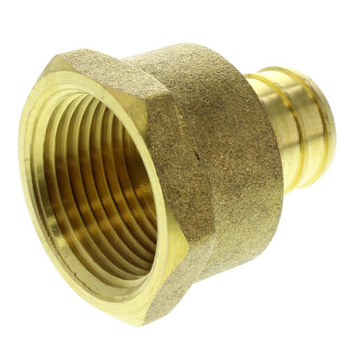 1" PEX x 1" NPT Brass Female Adapter (Lead Free)