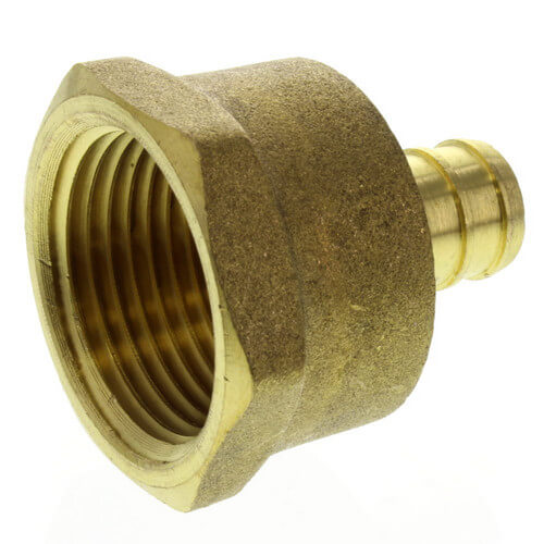1/2" PEX x 3/4" NPT Brass Female Adapter (Lead Free)