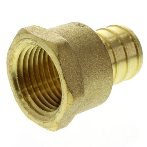 3/4" PEX x 1/2" NPT Brass Female Adapter (Lead Free)
