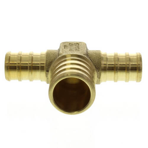 1/2" PEX x 1/2" PEX x 3/4" PEX Brass Tee (Lead Free)