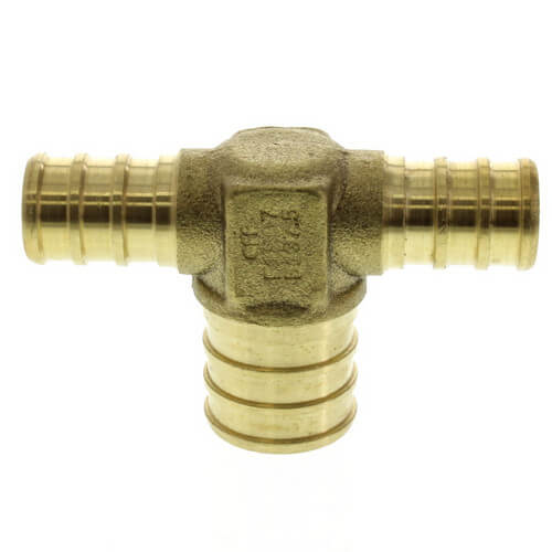1/2" PEX x 1/2" PEX x 3/4" PEX Brass Tee (Lead Free)