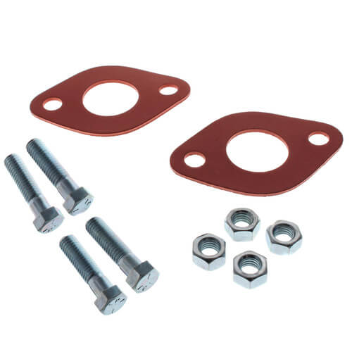 Main product image of Circulator Flange Gasket Kit (2 Red Rubber Flange Gaskets, 4 Bolts w/ Nuts)