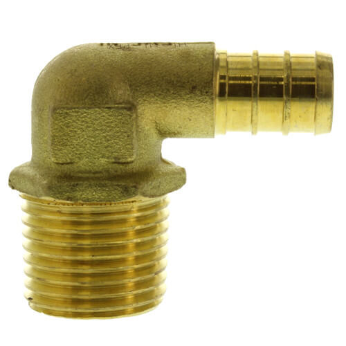 1/2" PEX x 1/2" Male Threaded Brass Elbow (Lead Free)