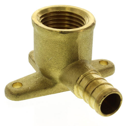 1/2" PEX x 1/2" NPT Brass Drop Ear Elbow (Lead Free)