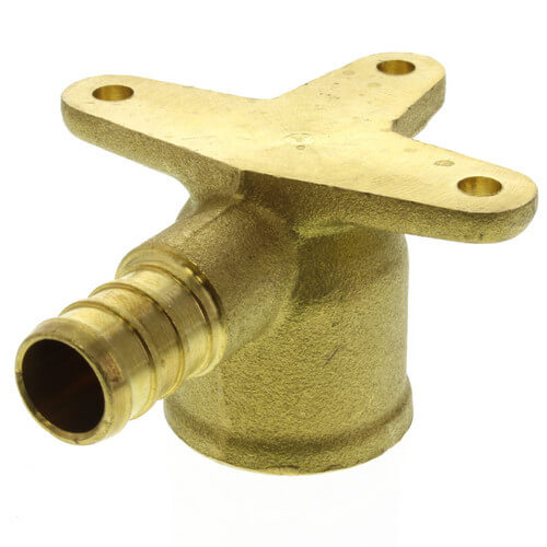 1/2" PEX x 1/2" NPT Brass Drop Ear Elbow (Lead Free)