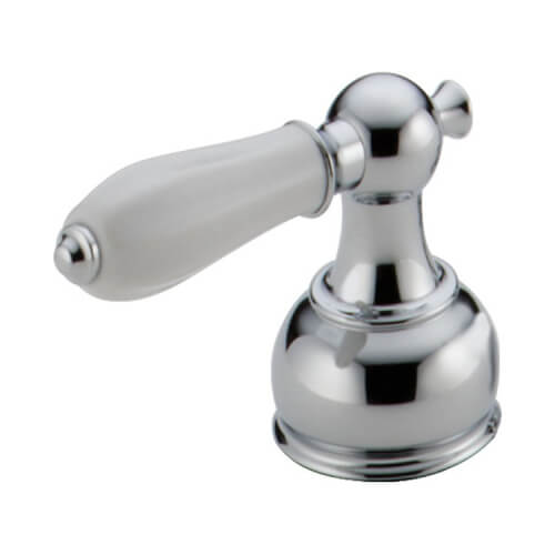 Main product image of Chrome Porcelain 2 Lever Handle Set for Traditional, Victorian, Classic, C-spout and Waterfall Series Faucets, H212