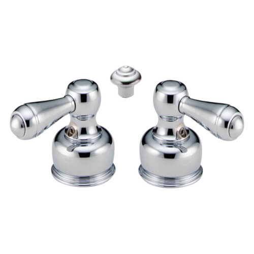 Main product image of Chrome Metal 2 Lever Handle Set for Bar/Prep, Bidet, Lavatory, Kitchen Faucets, H25-DELTA