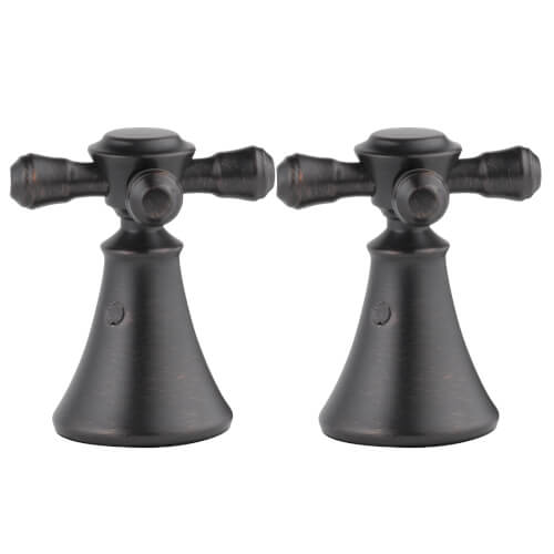 Main product image of Venetian Bronze Metal Cross Handle Set for Bar/Prep, Bidet, Lavatory & Kitchen Faucets (Pack of 2), H295RB