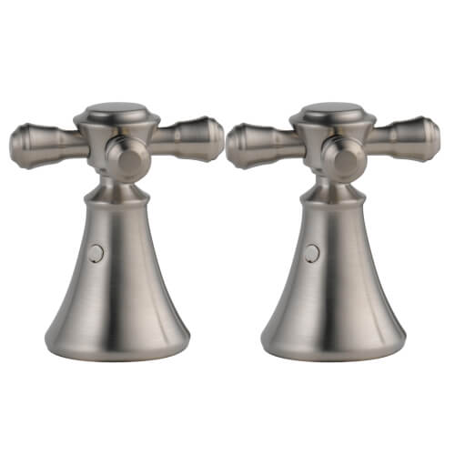 Main product image of Stainless Metal Cross Handle Set for Bar/Prep, Bidet, Lavatory & Kitchen Faucets (Pack of 2), H295SS